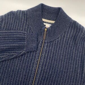 Carbon 2 Cobalt Cotton Cable Knit Sweater Mens XL Blue Wharf Fisherman Nautical
